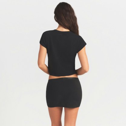 LOGO POINTELLE MICRO SKORT - SOOT - image 4