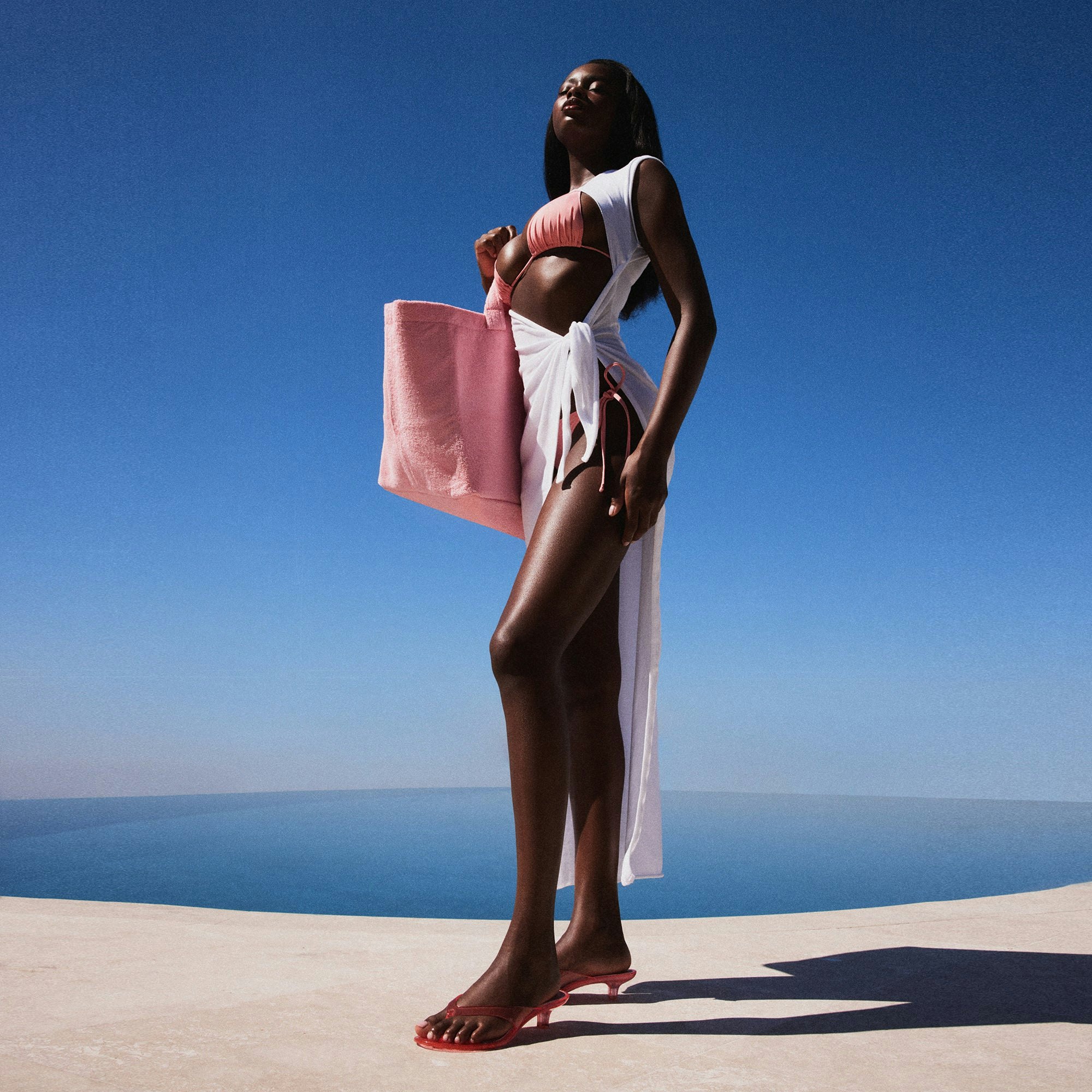 TERRY JUMBO TOTE - MELON