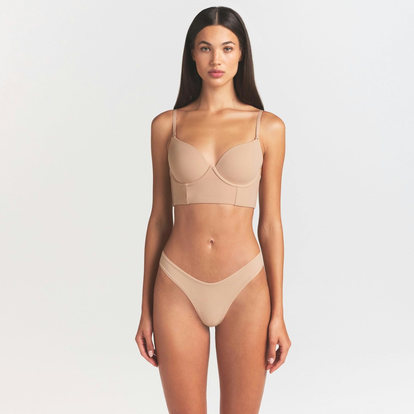FITS EVERYBODY LOW BACK LONGLINE BRA - CLAY - image 6
