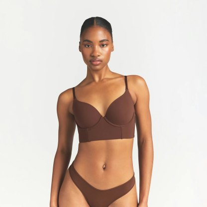 FITS EVERYBODY LOW BACK LONGLINE BRA - COCOA - image 21