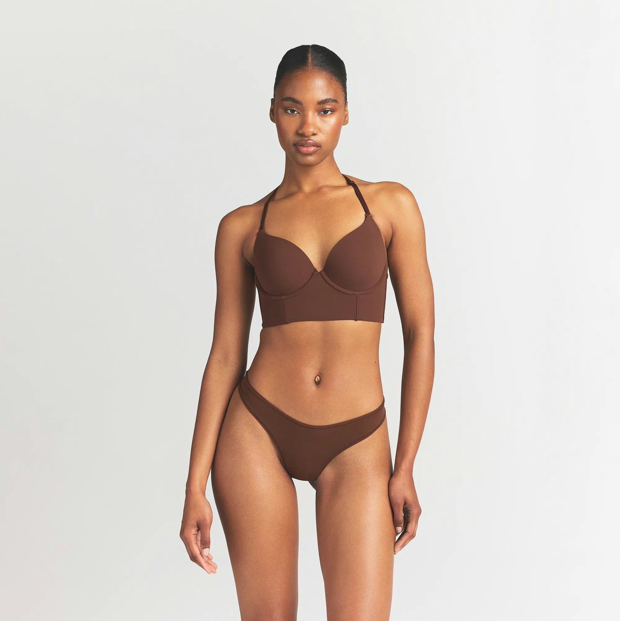 FITS EVERYBODY LOW BACK LONGLINE BRA - COCOA - image 23