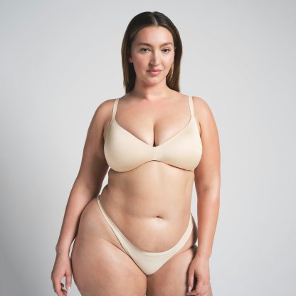 WIRELESS FORM PUSH-UP PLUNGE BRA - SAND - image 6