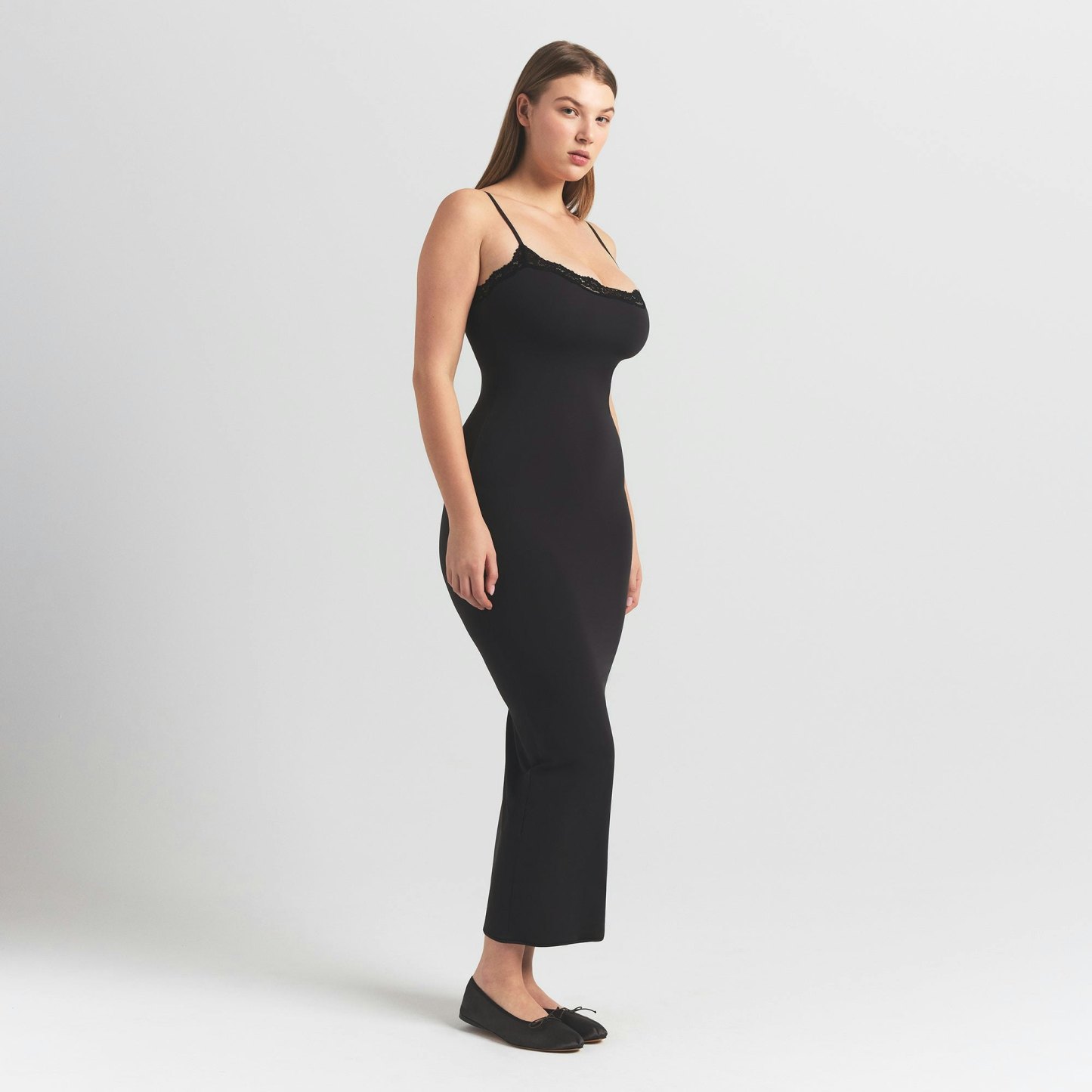 FITS EVERYBODY LACE LONG SLIP DRESS - ONYX - image 3