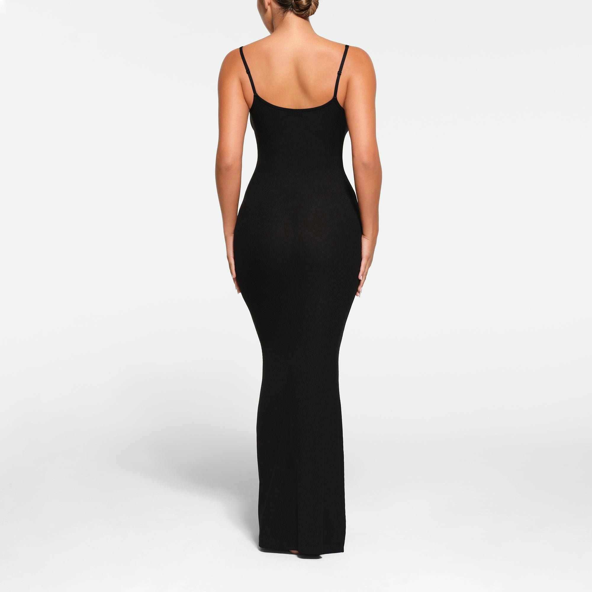SOFT LOUNGE PETITE LONG SLIP DRESS - ONYX - image 3