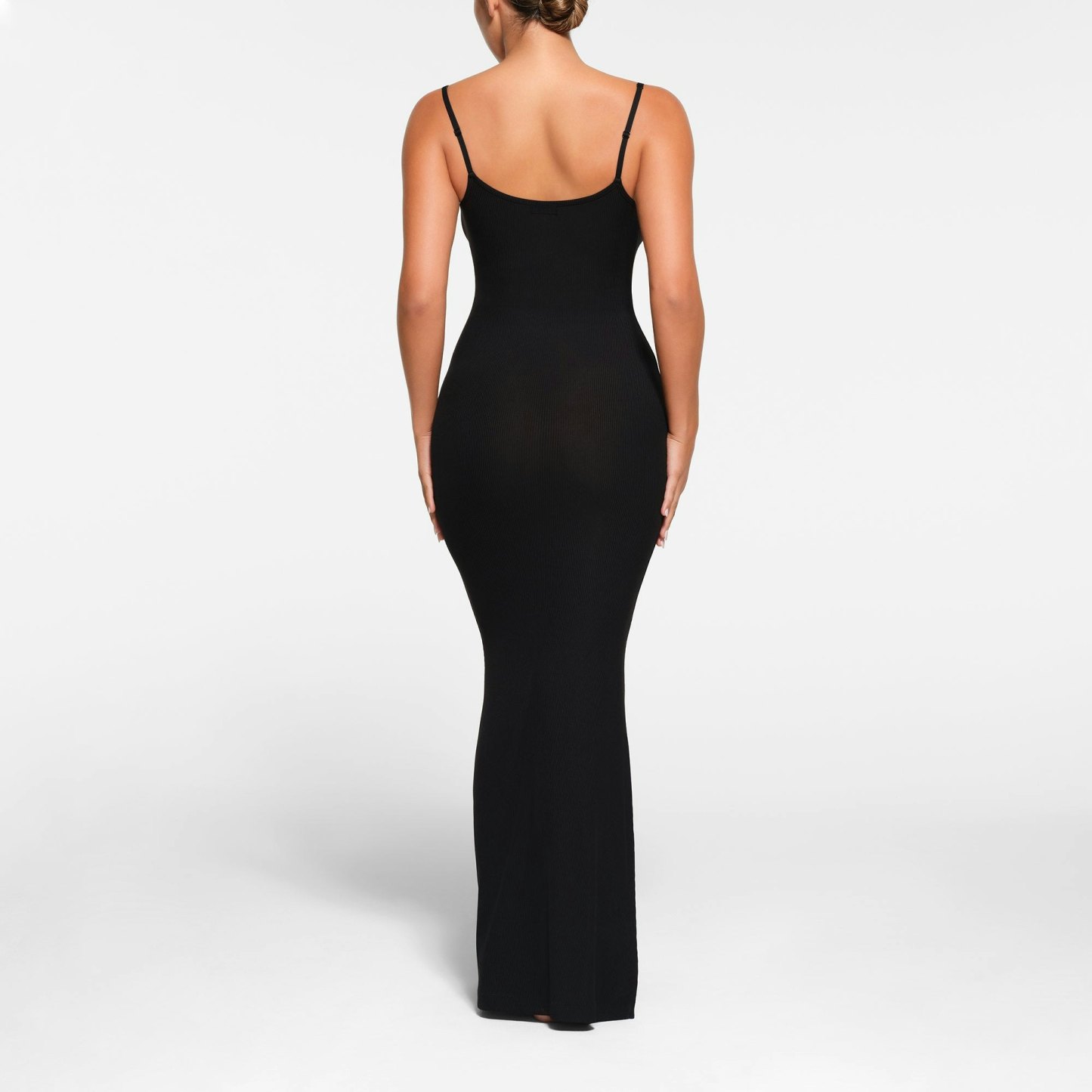 SOFT LOUNGE PETITE LONG SLIP DRESS - ONYX - image 3