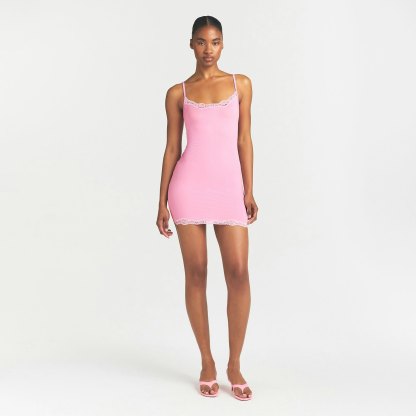 FITS EVERYBODY LACE SLIP DRESS - BUBBLE GUM TONAL - image 7