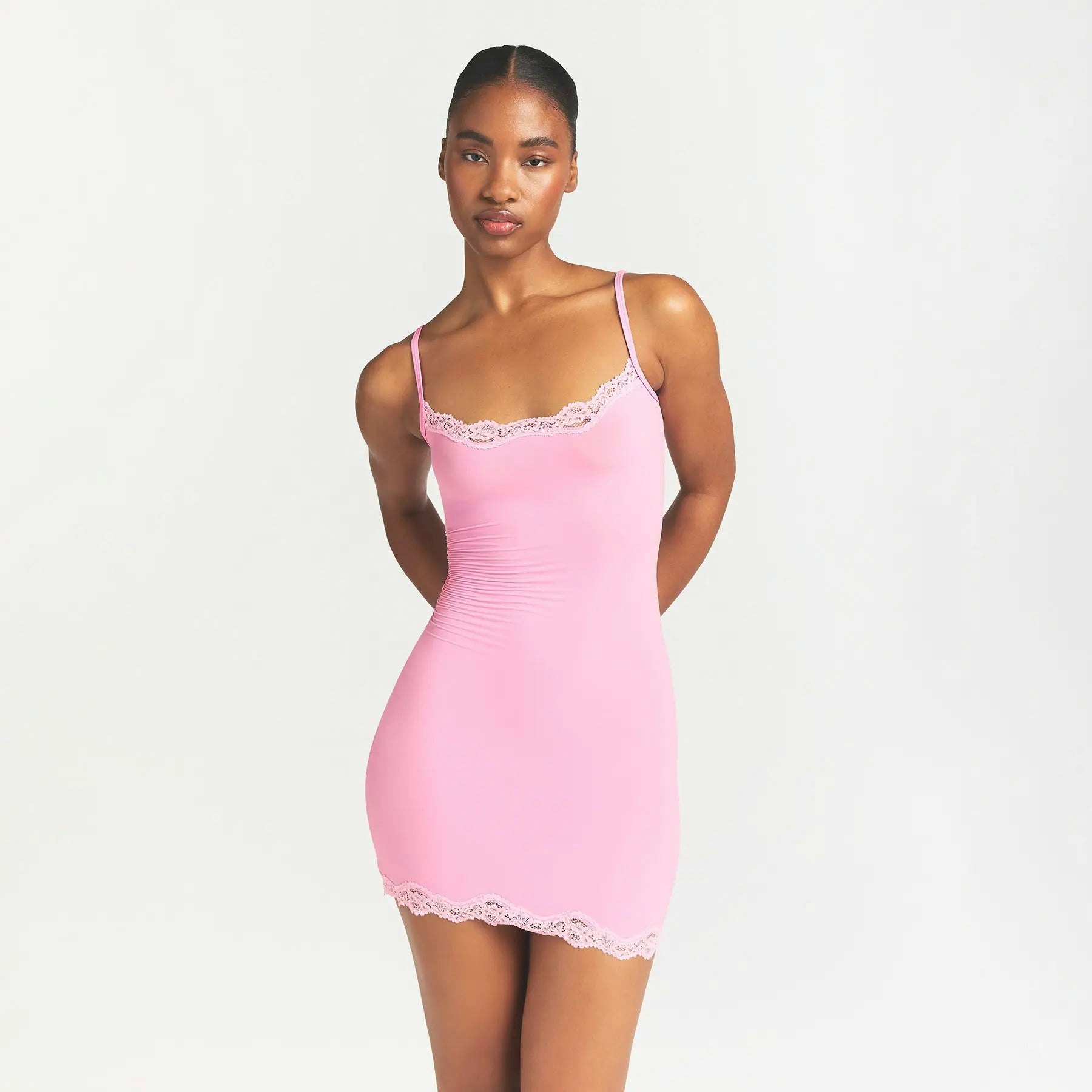 FITS EVERYBODY LACE SLIP DRESS - BUBBLE GUM TONAL - image 8