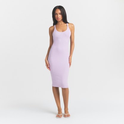COTTON RIB TANK MIDI DRESS - SUGAR PLUM - image 13