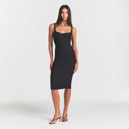 SKIMS BODY MIDI DRESS - ONYX