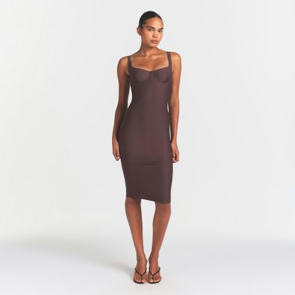 SKIMS BODY MIDI DRESS - RAISIN - image 7
