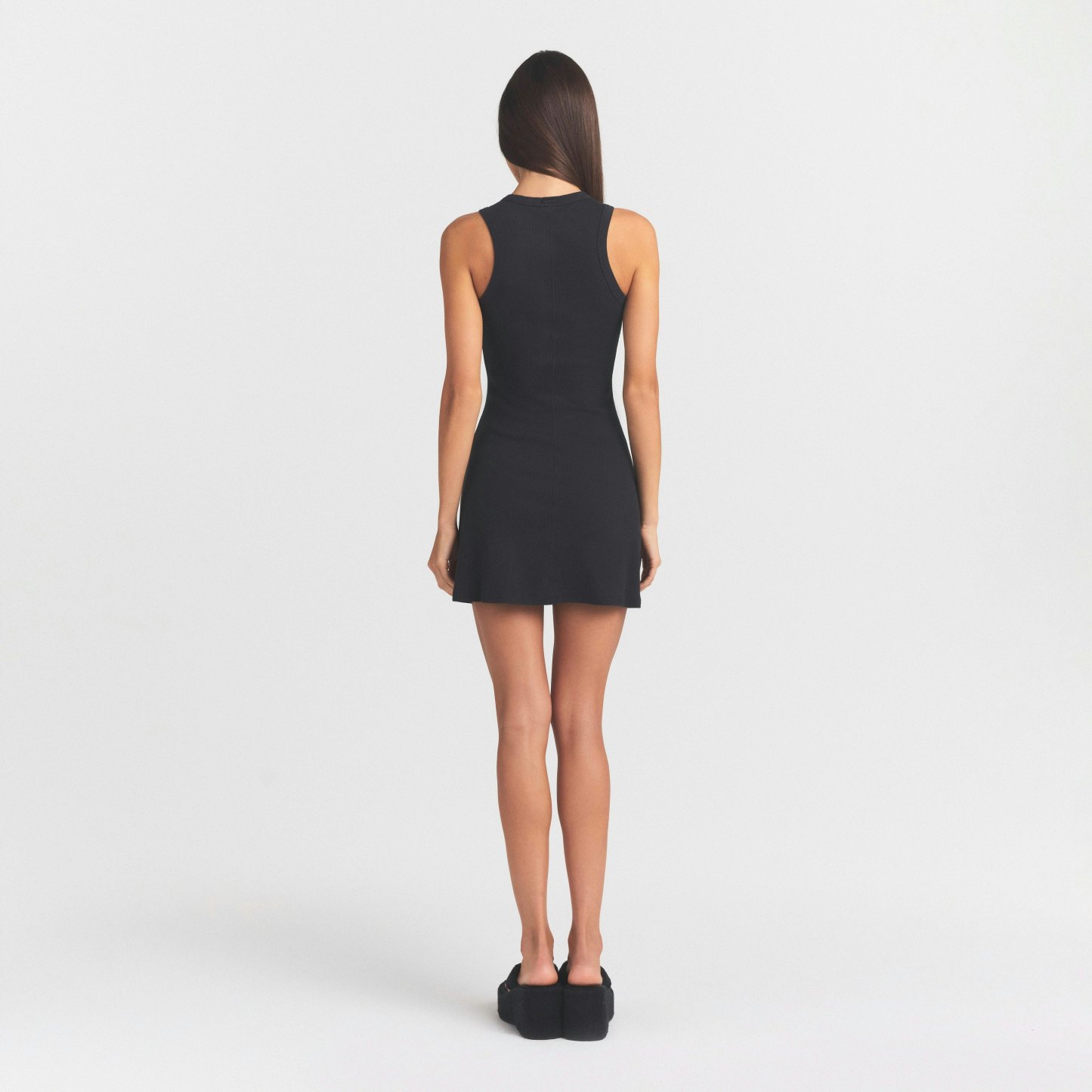 COTTON RIB TANK DRESS - SOOT - image 3