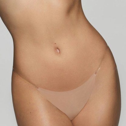 INVISIBLE CLEAR STRAP STRING THONG - ONYX