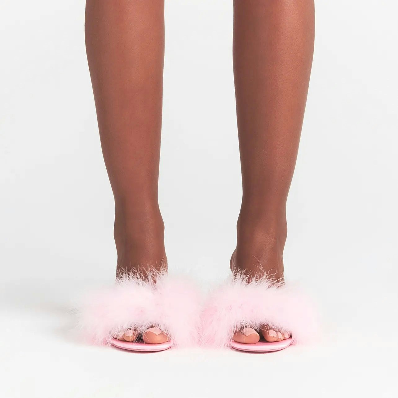 FEATHER KITTEN HEEL - CHERRY BLOSSOM