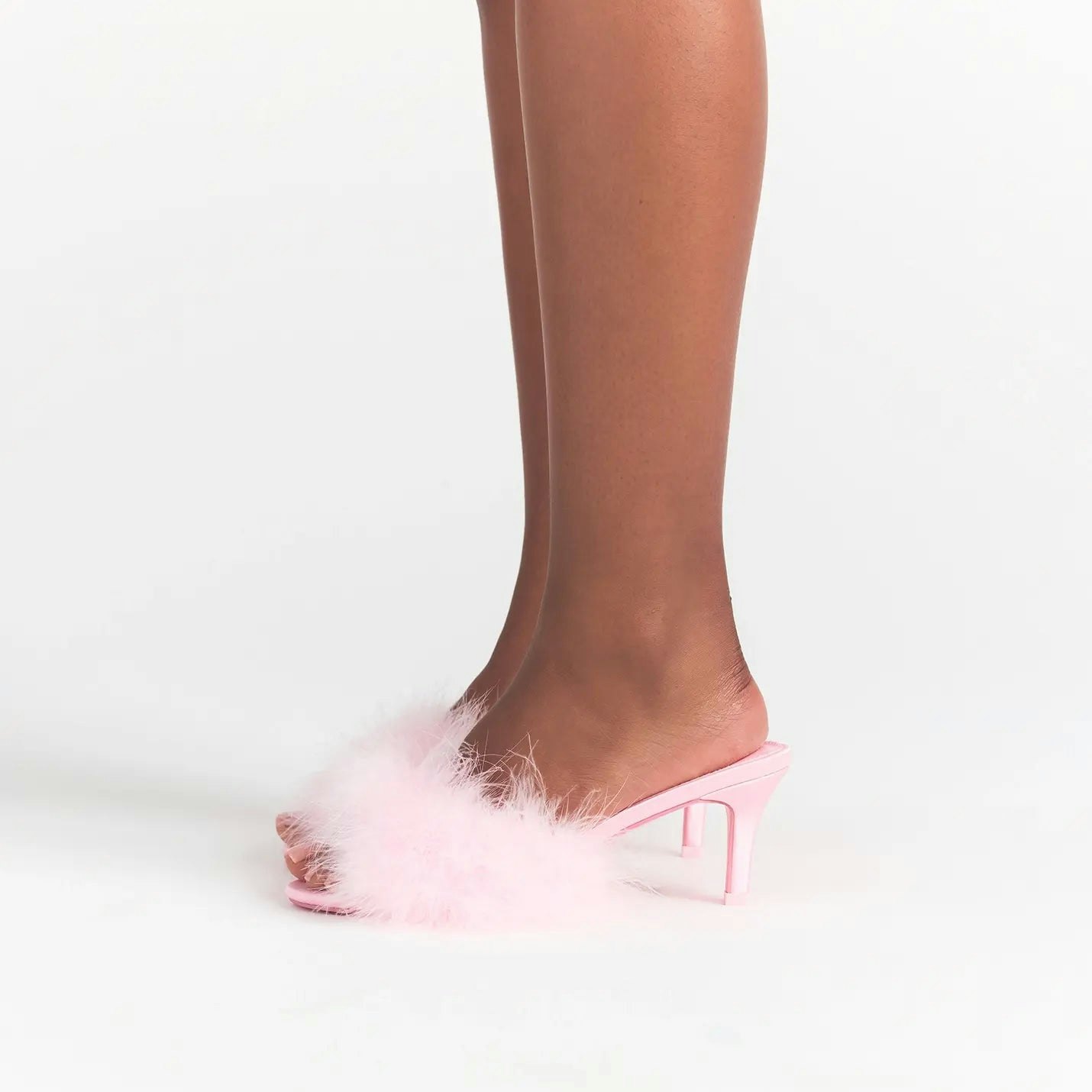 FEATHER KITTEN HEEL - CHERRY BLOSSOM