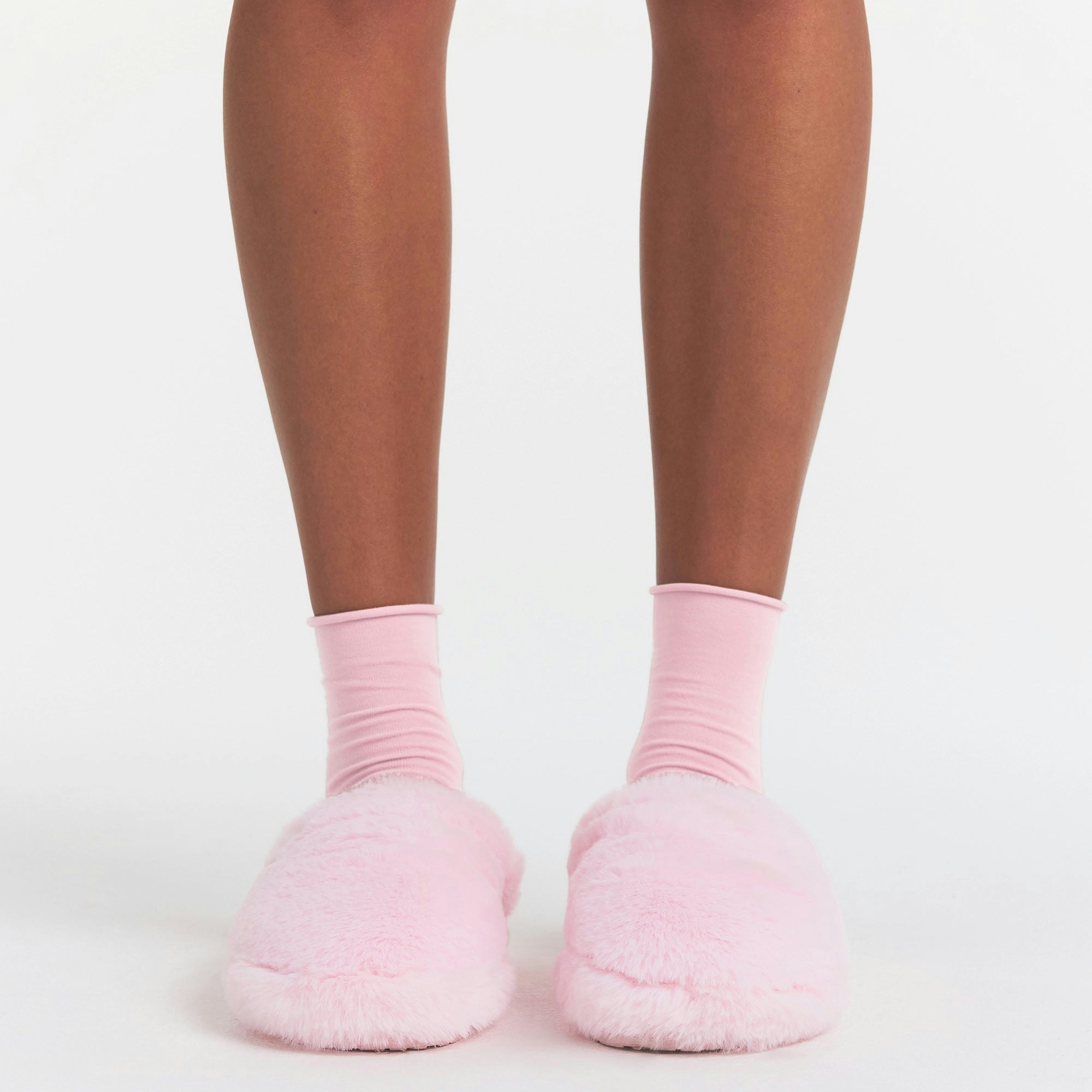 FAUX FUR SLIPPER - CHERRY BLOSSOM