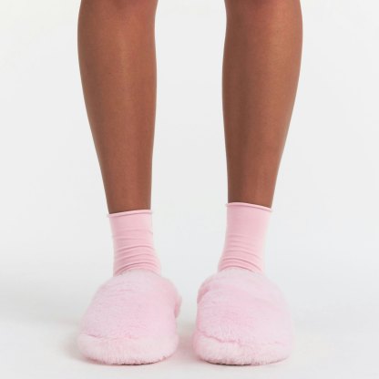 FAUX FUR SLIPPER - CHERRY BLOSSOM