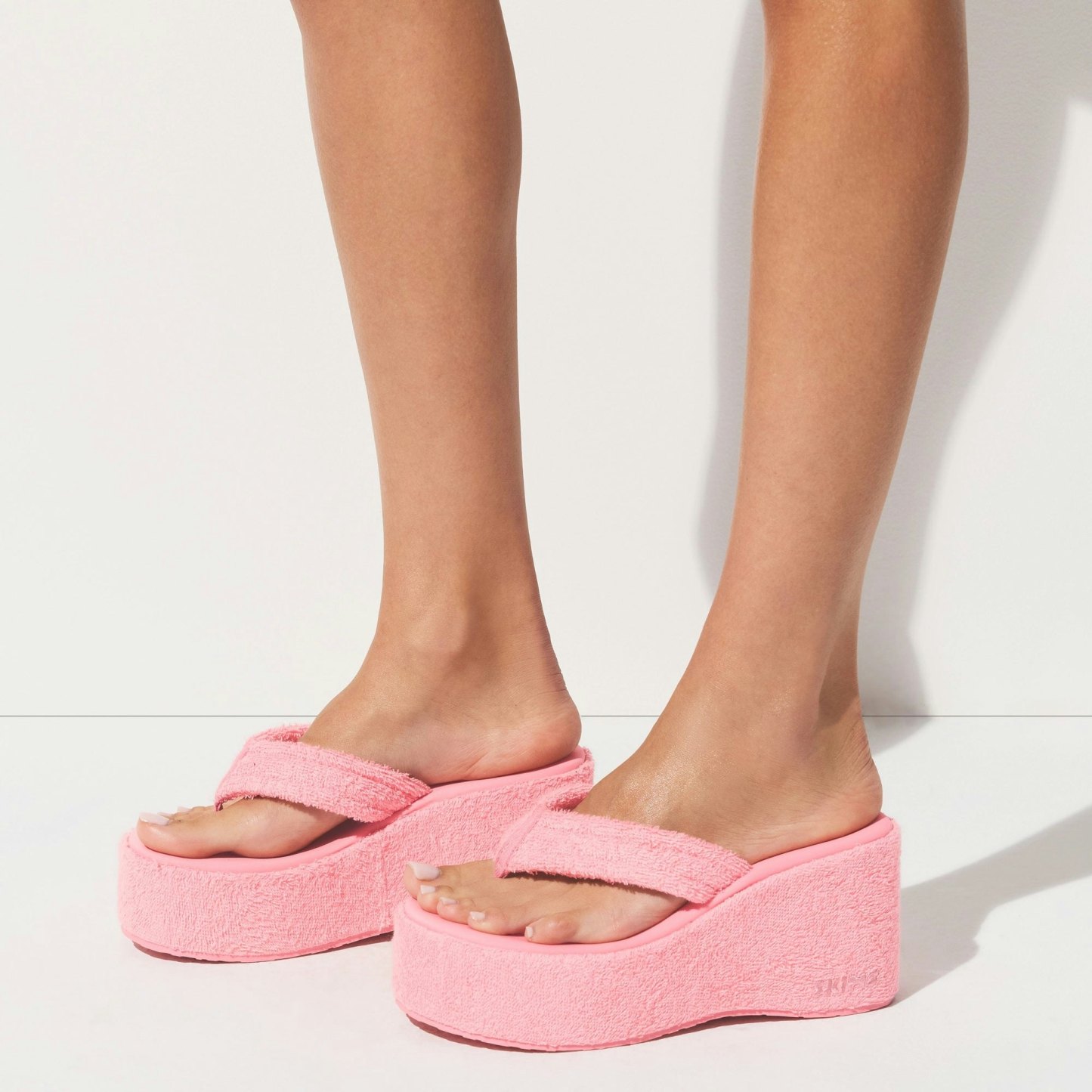 TERRY PLATFORM SANDAL - MELON