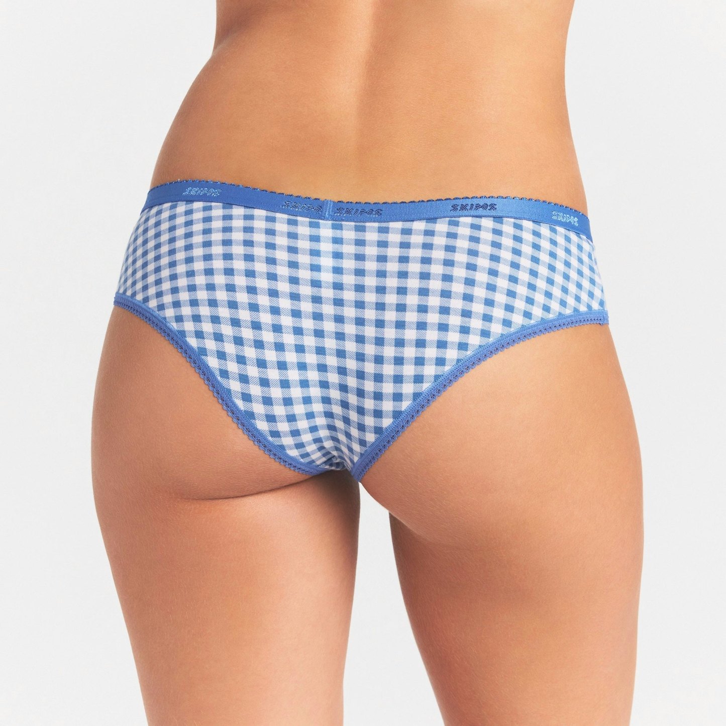 LIGHTWEIGHT COTTON LOGO PICOT HIPSTER - ARCTIC GINGHAM