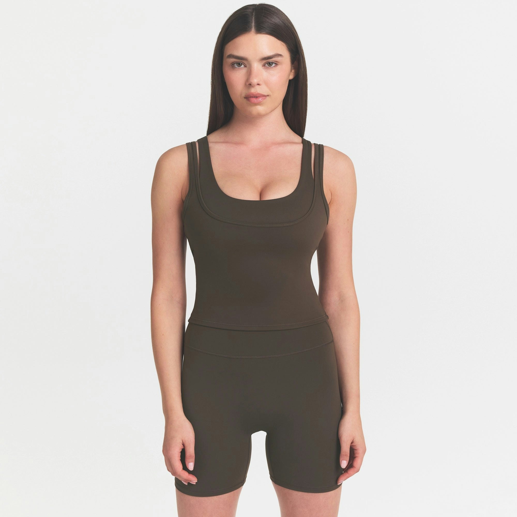 NikeSKIMS MATTE DOUBLE STRAP SCOOP TANK - DARK SEPIA - image 4