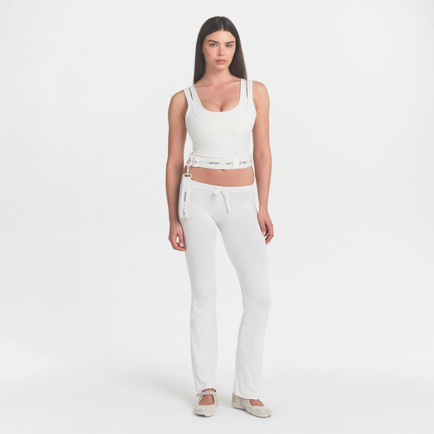 NikeSKIMS MATTE DOUBLE STRAP SCOOP TANK - IVORY
