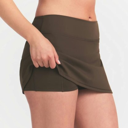 NikeSKIMS MATTE SKORT - DARK SEPIA - image 13