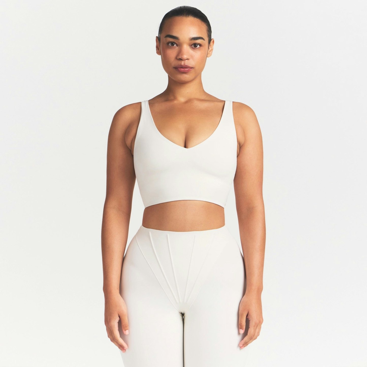 NikeSKIMS MATTE V-NECK BRA TOP - IVORY - image 7