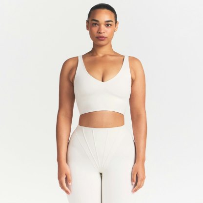 NikeSKIMS MATTE V-NECK BRA TOP - IVORY - image 7