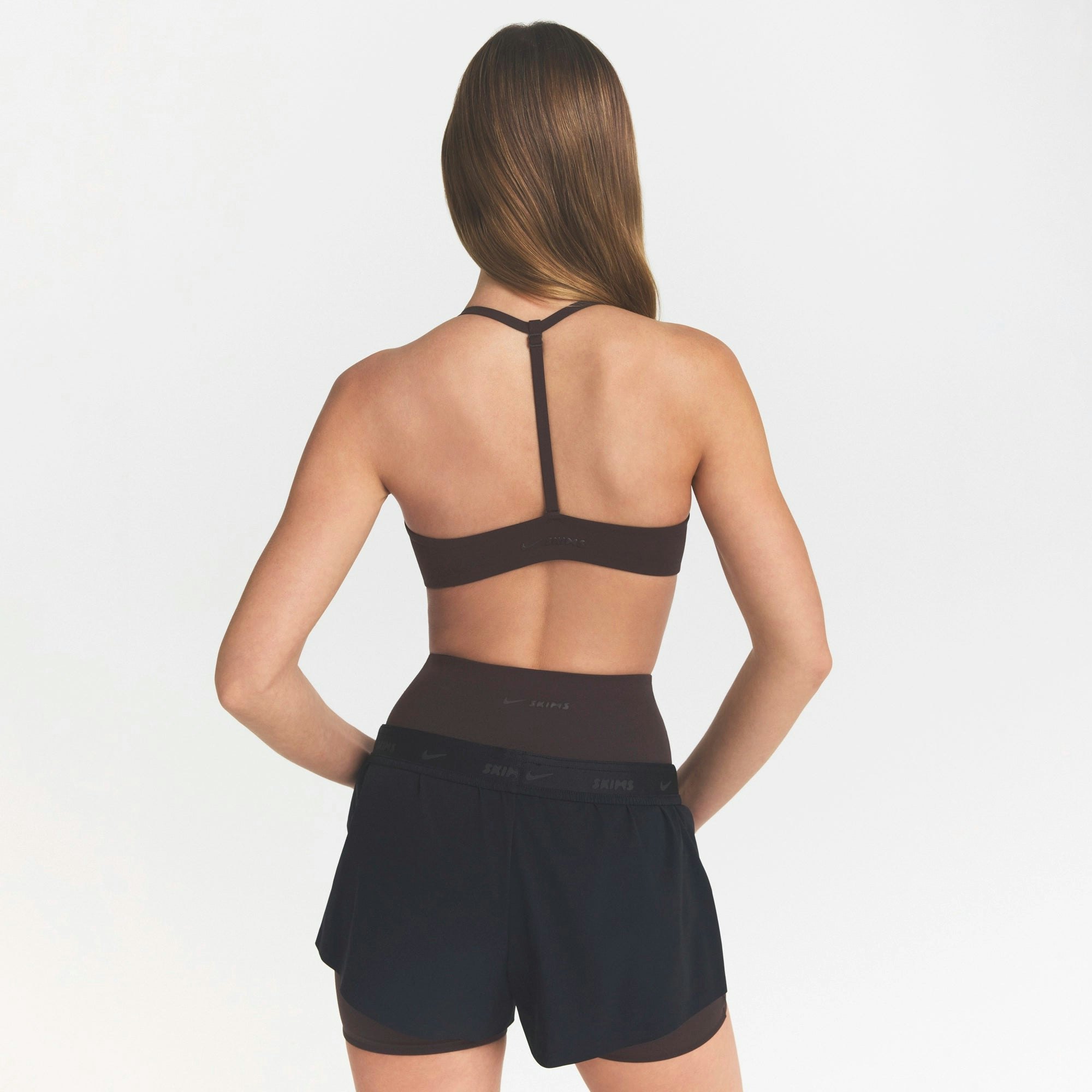 NikeSKIMS STUDIO STRETCH T-BACK TRIANGLE BRA - DARK ROAST - image 17