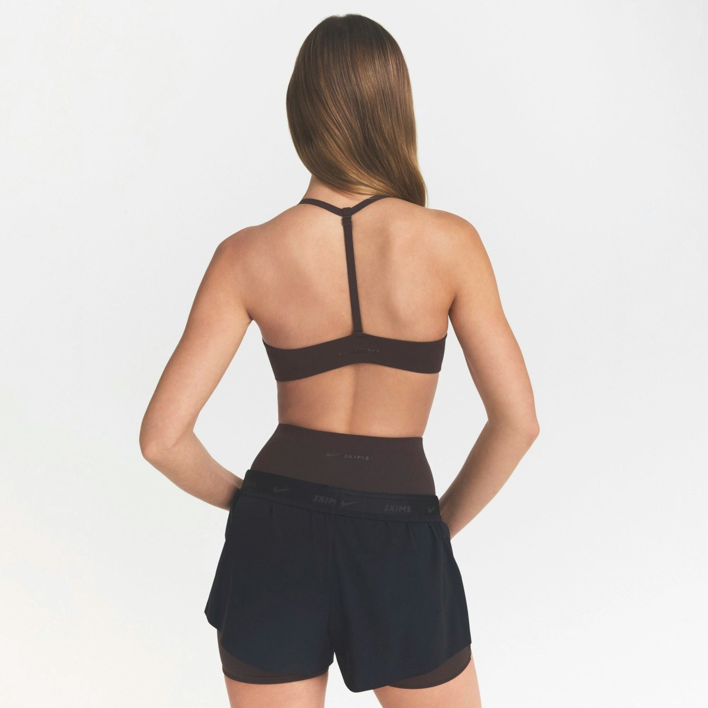 NikeSKIMS STUDIO STRETCH T-BACK TRIANGLE BRA - DARK ROAST - image 17