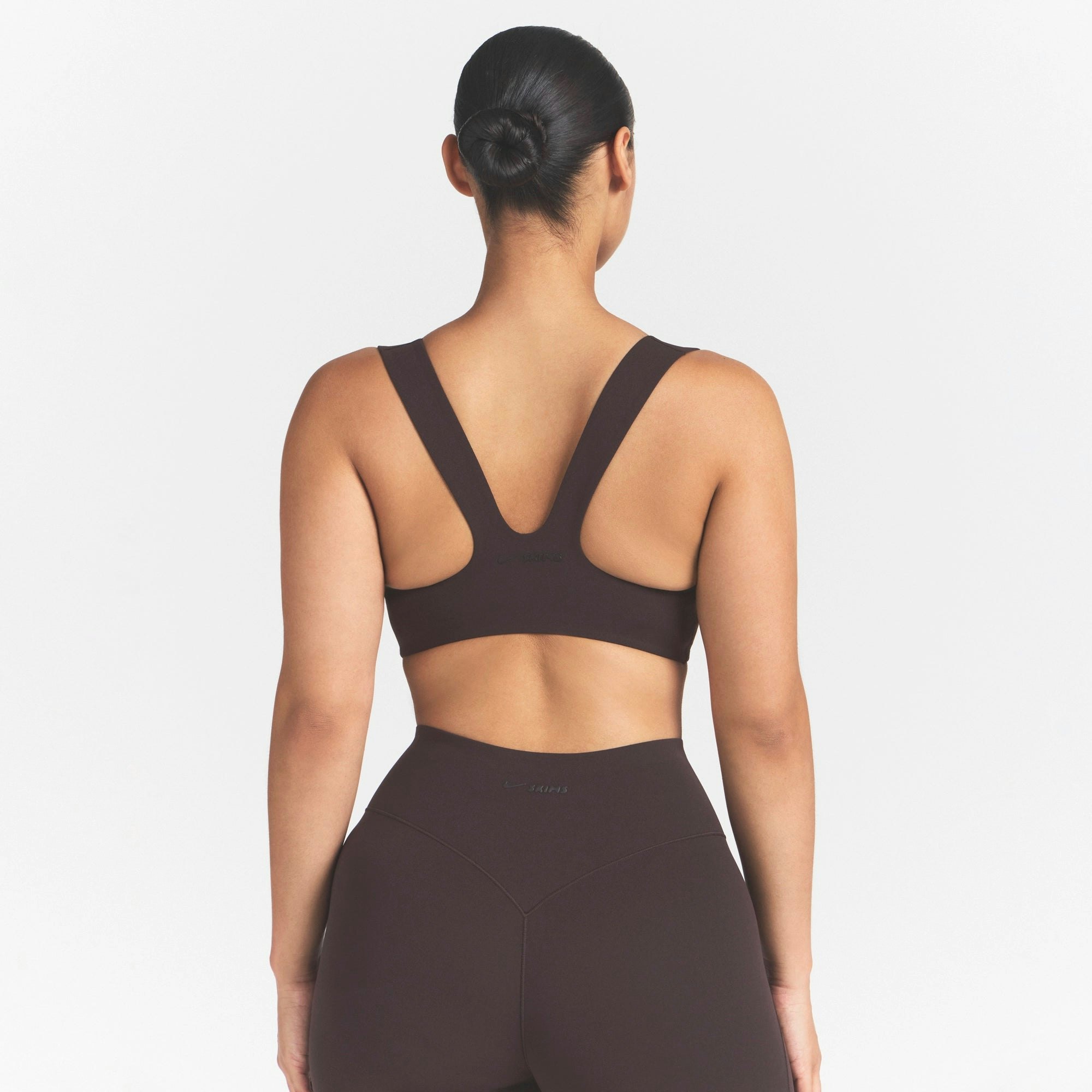 NikeSKIMS STUDIO STRETCH RACER BACK BRA - DARK ROAST - image 9