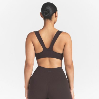 NikeSKIMS STUDIO STRETCH RACER BACK BRA - DARK ROAST - image 9