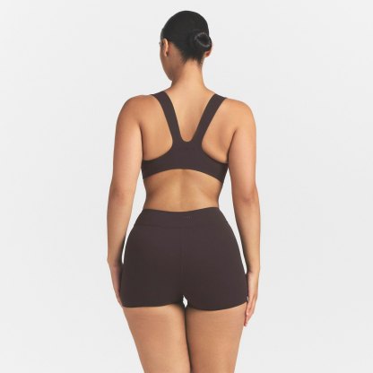 NikeSKIMS STUDIO STRETCH DIPPED 2" SHORT - DARK ROAST - image 9