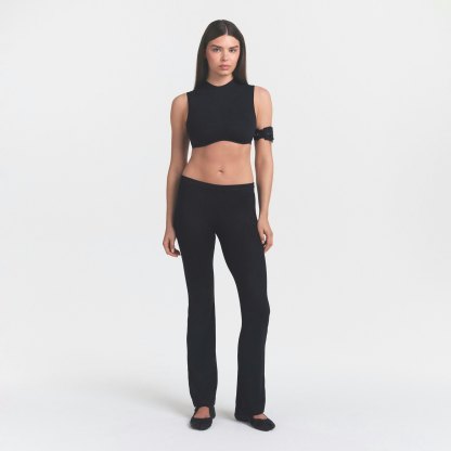 NikeSKIMS STUDIO STRETCH MOCK NECK BRA TOP - OBSIDIAN - image 6
