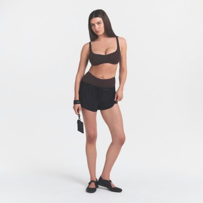 NikeSKIMS STUDIO STRETCH SEAM FRONT MICRO BRA - DARK ROAST - image 6