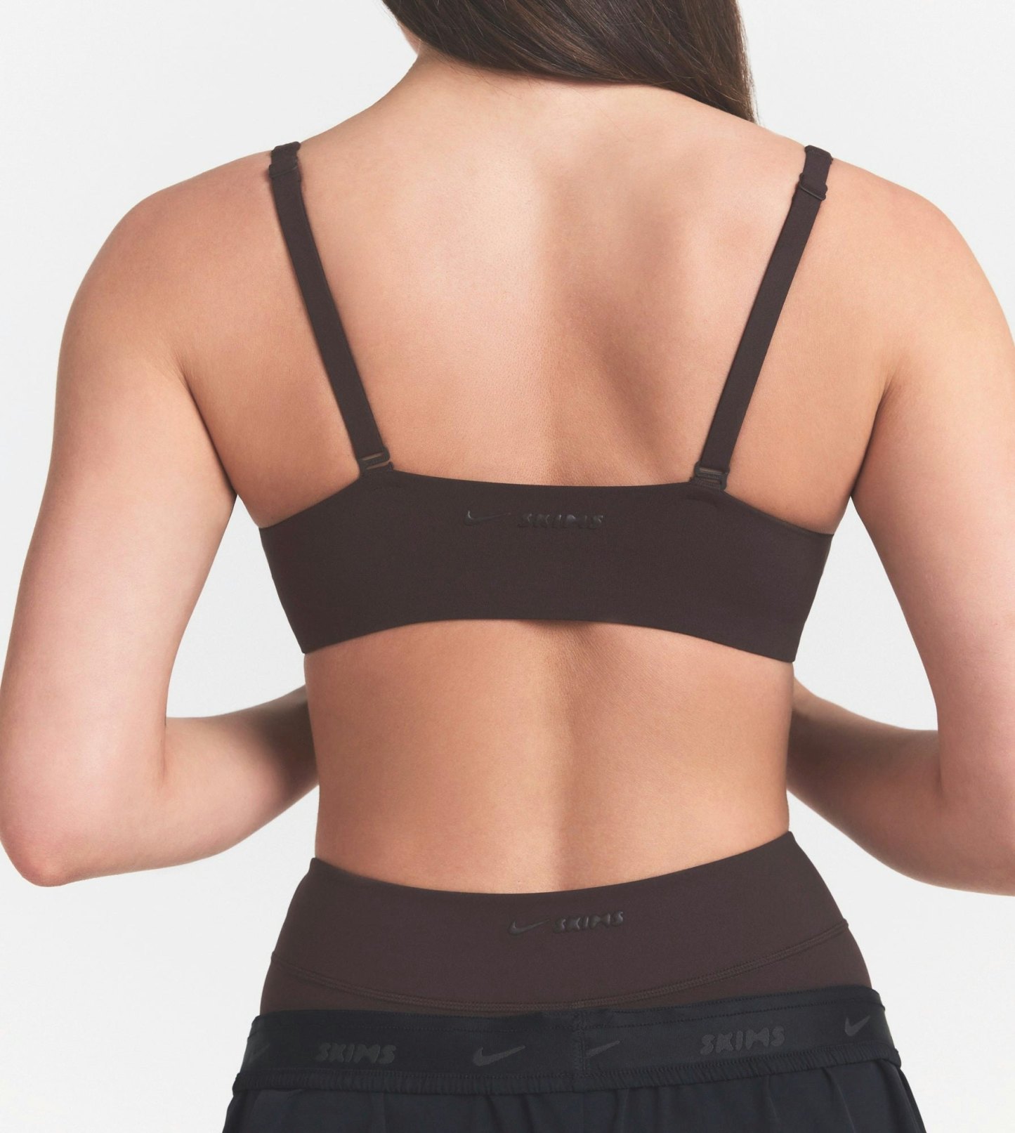 NikeSKIMS STUDIO STRETCH SEAM FRONT MICRO BRA - DARK ROAST - image 9