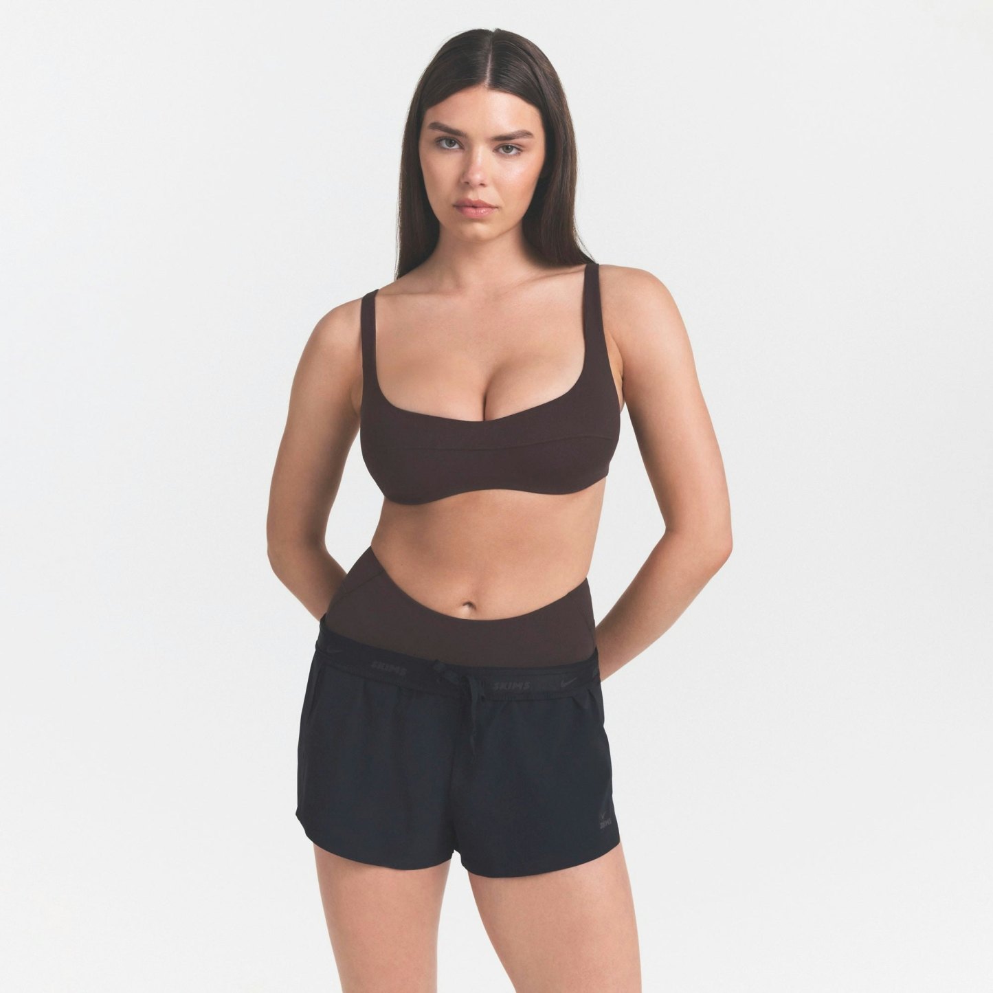 NikeSKIMS STUDIO STRETCH SEAM FRONT MICRO BRA - DARK ROAST - image 7