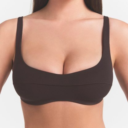 NikeSKIMS STUDIO STRETCH SEAM FRONT MICRO BRA - DARK ROAST - image 8