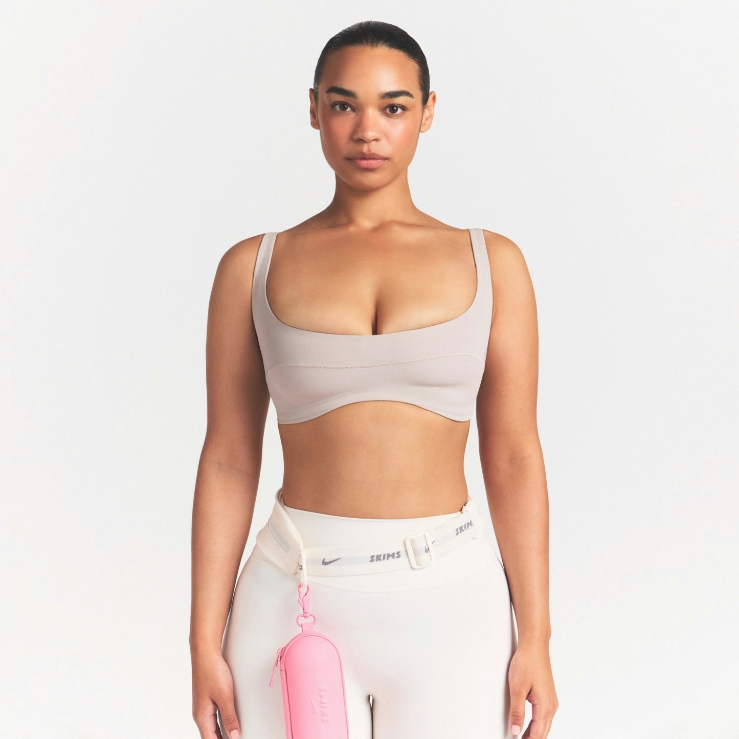 NikeSKIMS STUDIO STRETCH SEAM FRONT MICRO BRA - LINEN - image 2
