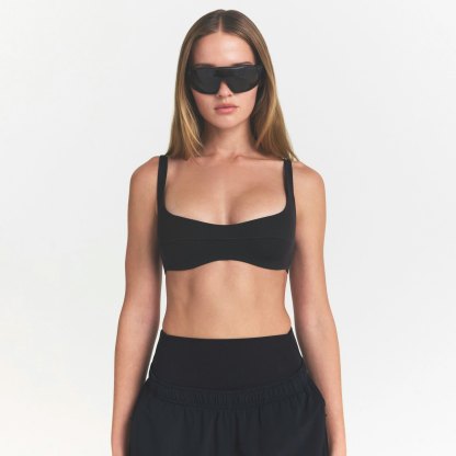 NikeSKIMS STUDIO STRETCH SEAM FRONT MICRO BRA - OBSIDIAN - image 13
