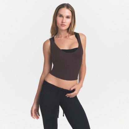 NikeSKIMS STUDIO STRETCH PLUNGE TANK - DARK ROAST - image 13