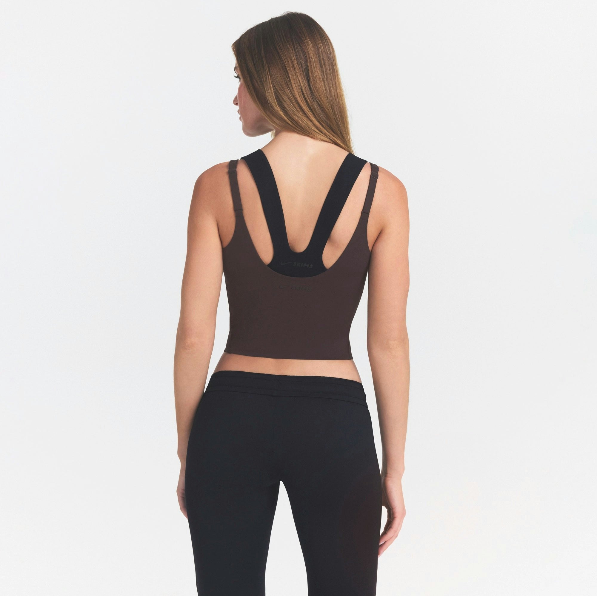 NikeSKIMS STUDIO STRETCH PLUNGE TANK - DARK ROAST - image 14