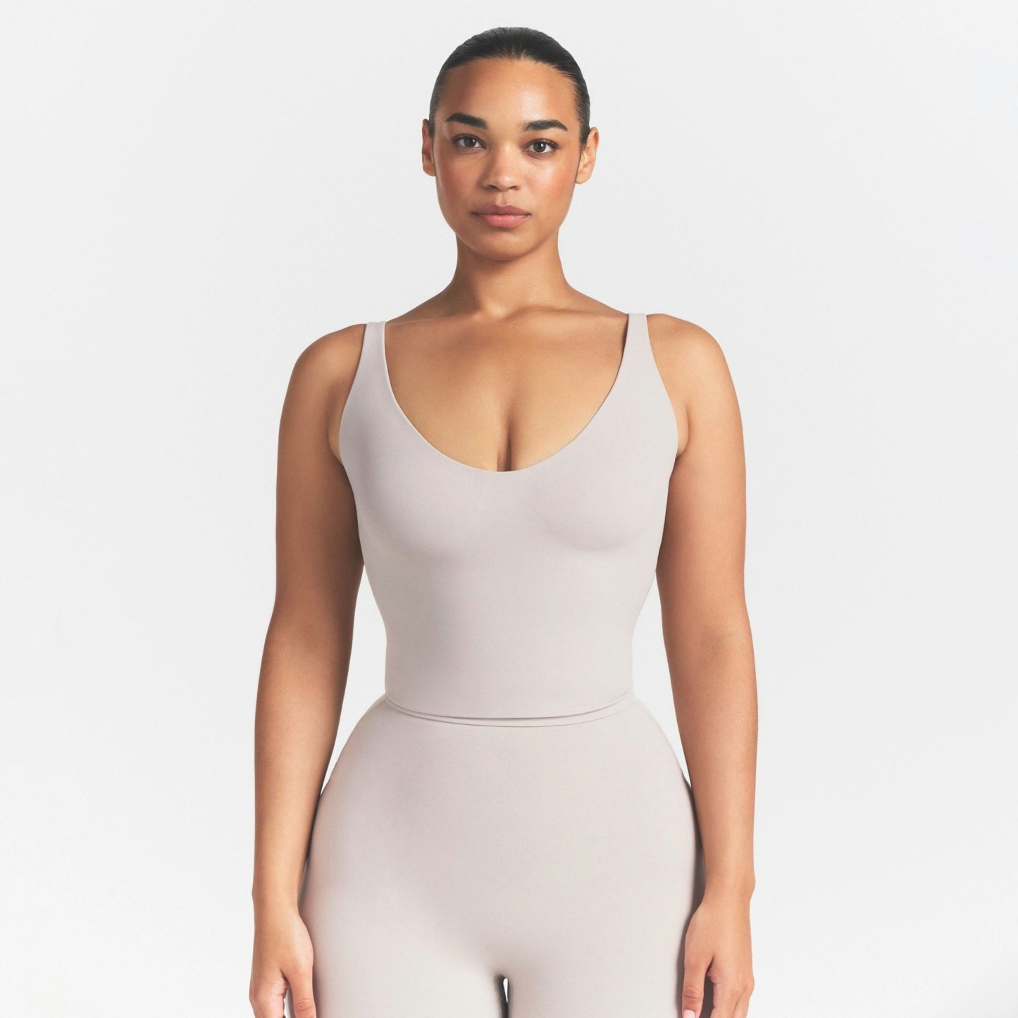 NikeSKIMS STUDIO STRETCH PLUNGE TANK - LINEN - image 2