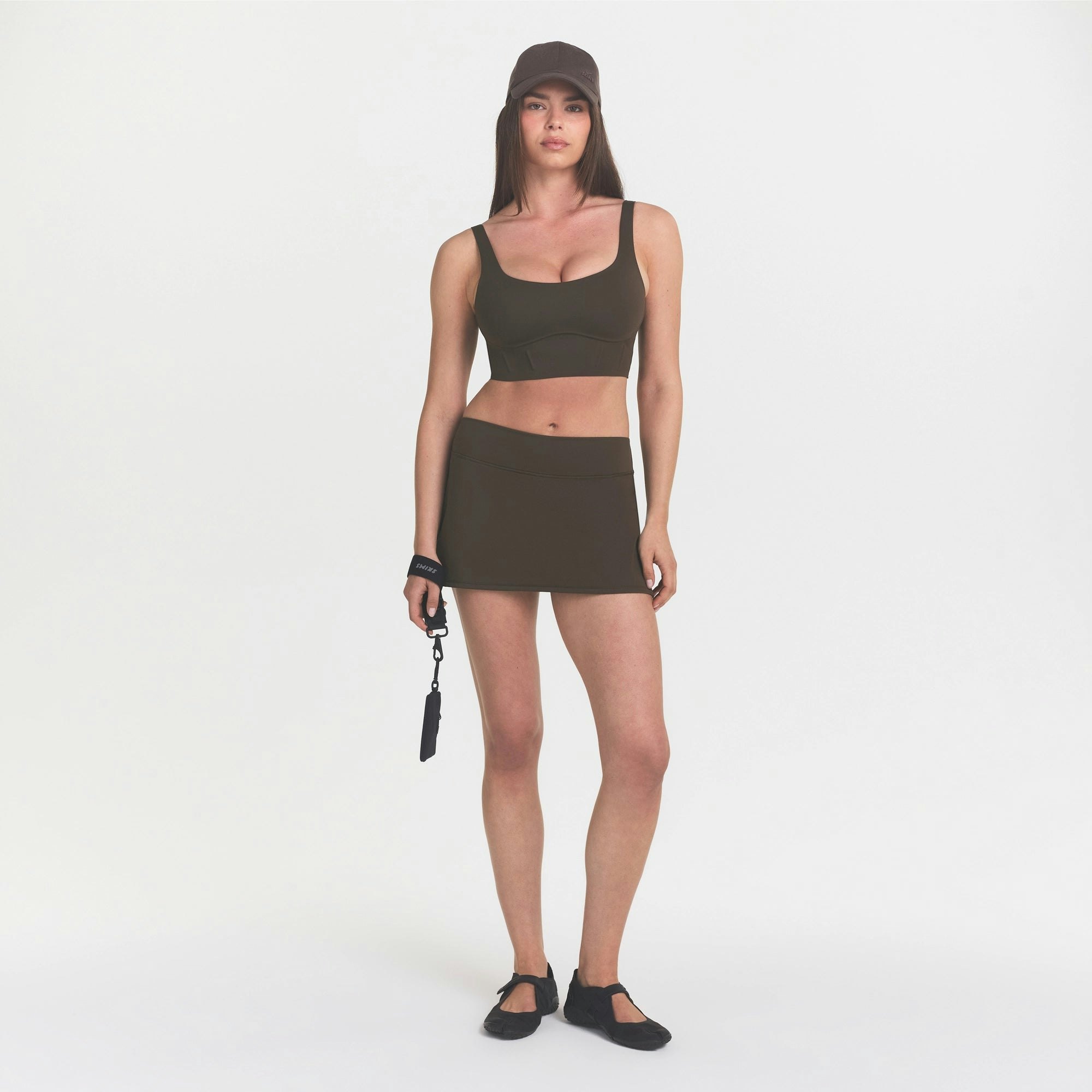 NikeSKIMS MATTE LONGLINE CORSET BRA - DARK SEPIA - image 8
