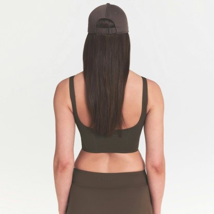 NikeSKIMS MATTE LONGLINE CORSET BRA - DARK SEPIA - image 11