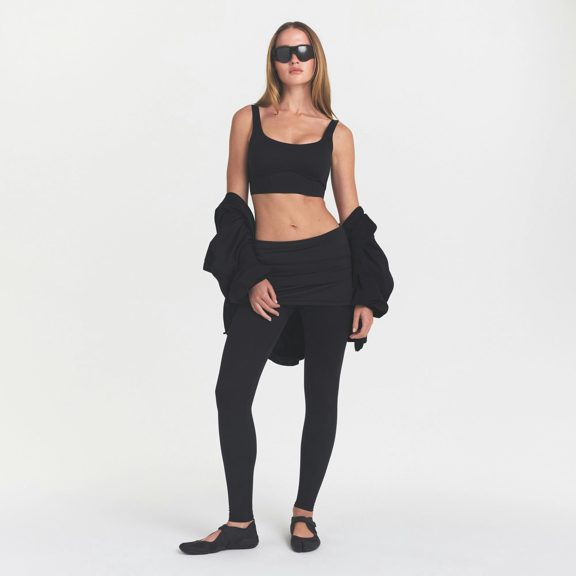 NikeSKIMS MATTE LONGLINE CORSET BRA - OBSIDIAN - image 5
