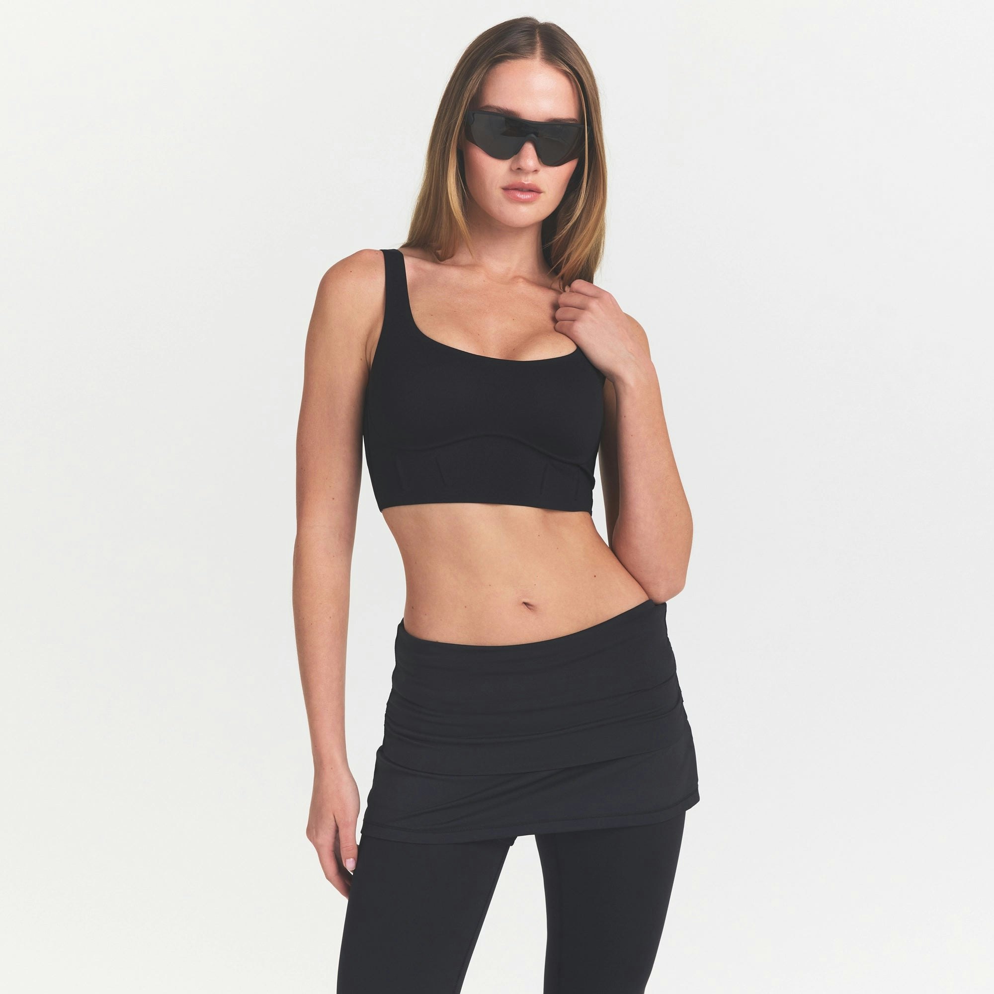 NikeSKIMS MATTE LONGLINE CORSET BRA - OBSIDIAN - image 2
