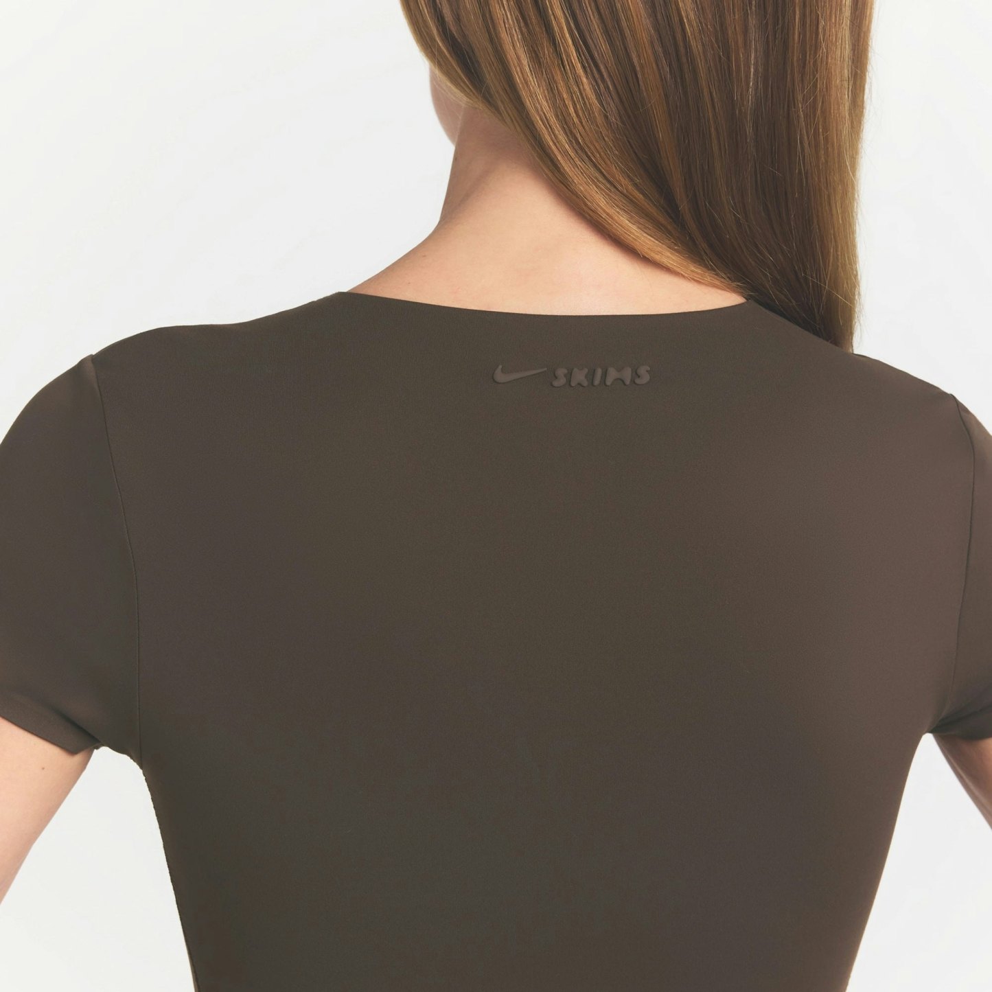 NikeSKIMS MATTE CROPPED CORSET TEE - DARK SEPIA - image 14