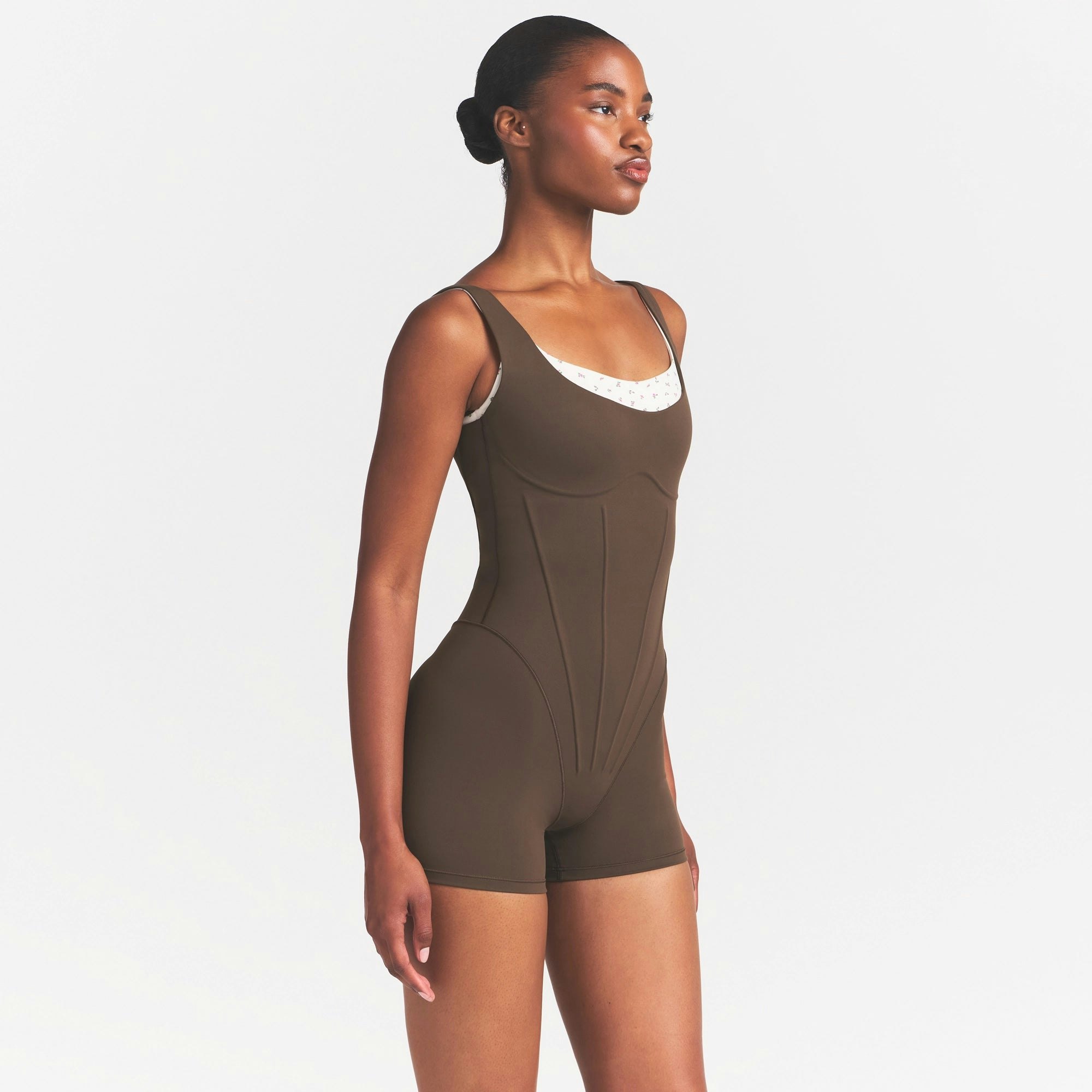 NikeSKIMS MATTE CORSET 2" ONE PIECE - DARK SEPIA - image 9