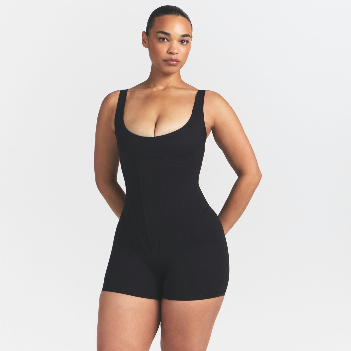 NikeSKIMS MATTE CORSET 2" ONE PIECE - OBSIDIAN - image 2