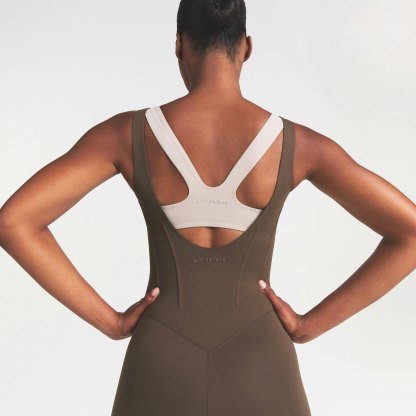 NikeSKIMS MATTE CORSET 29" ONE PIECE - DARK SEPIA - image 3